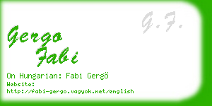 gergo fabi business card